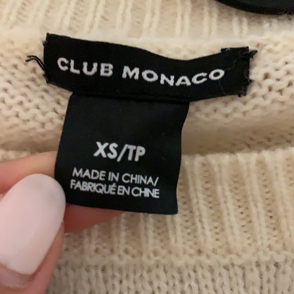 Wool Club Monaco sweater with lace trim - Picture 3 of 3